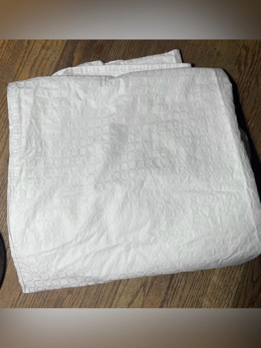White Textured Bedding Cotton Duvet Cover Classic Comfort